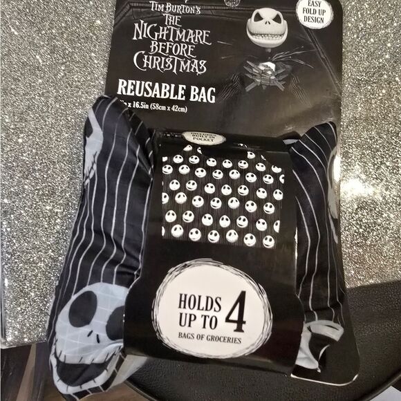 Disney The Nightmare Before Christmas Reusable Packable Tote Bag - Picture 5 of 6